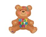 Air Filled Happy Birthday Teddy 17 x 19"