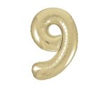 34" Unique Party Gold 9 Foil Balloon