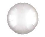 17" White Round Satin Luxe Foil Balloon Anagram - Unpackaged